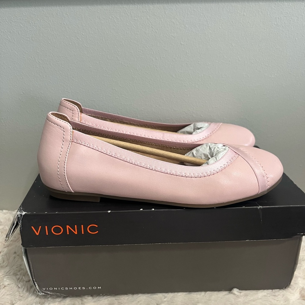 Vionic Carroll light pink Flat Shoes‎ NEW 5